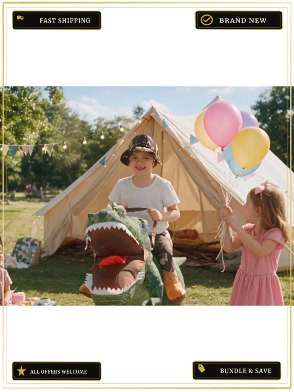 Inflatable Dinosaur Costume for Kids Blow Up T Rex Suit Halloween